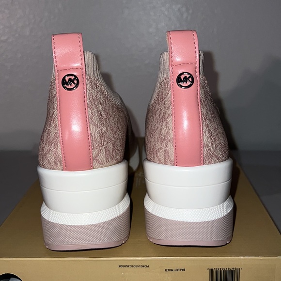 Michael Kors Mabel Stretch Knit Slip On Wedge Trainers - Picture 10 of 16